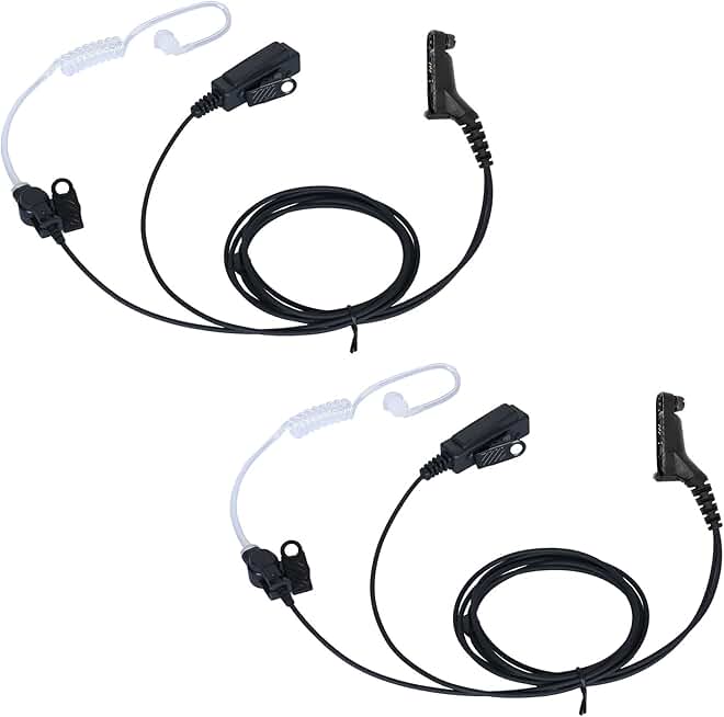 Earpiece with Acoustic Tube Mic for Two-Way Radios