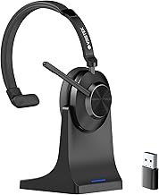 Wireless Bluetooth Headset with Microphone and 45+ Hours Battery