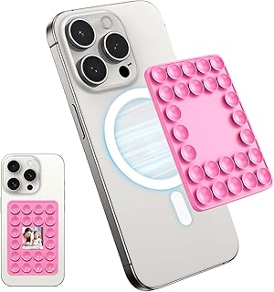 Pink Magnetic Suction Cup Phone Mount for MagSafe Cases