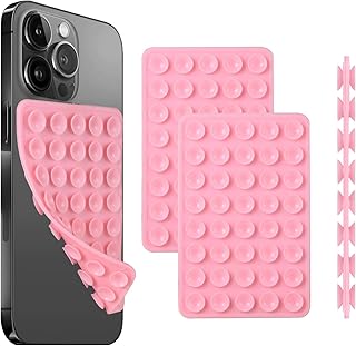 Two Silicone Suction Cup Phone Mounts for Hands-Free Use