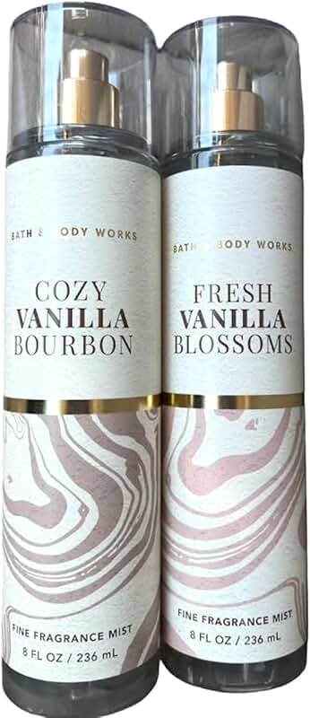 Vanilla Mists, Bourbon, Blossom Bath and Body Set