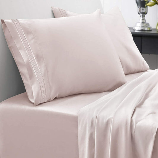 1800 Thread Count Sheet Set  Soft Egyptian Quality Brushed Microfiber Sheets  Bedding Set with Flat Sheet, Fitted Sheet, 2 Pillow Cases