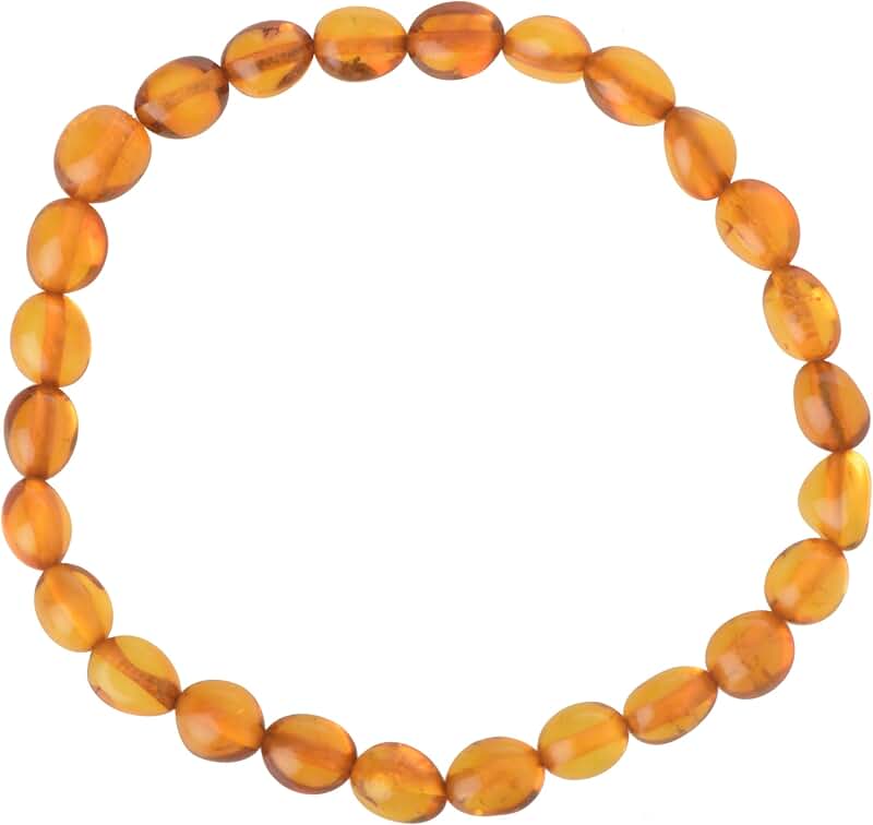Honey Olive Baltic Amber Beads Bracelet for Adults 20cm