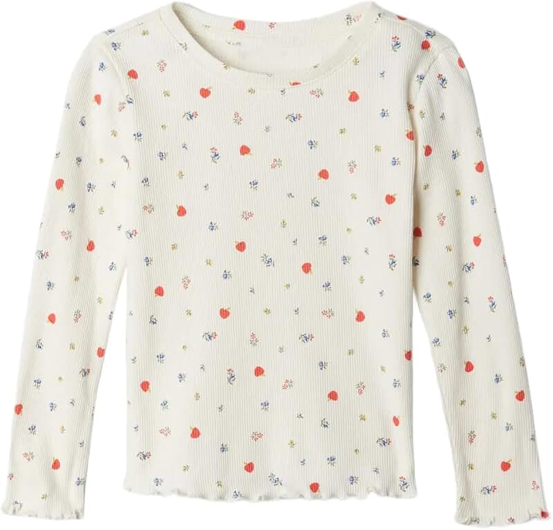 Baby Girl's Long Sleeve Ribbed Top