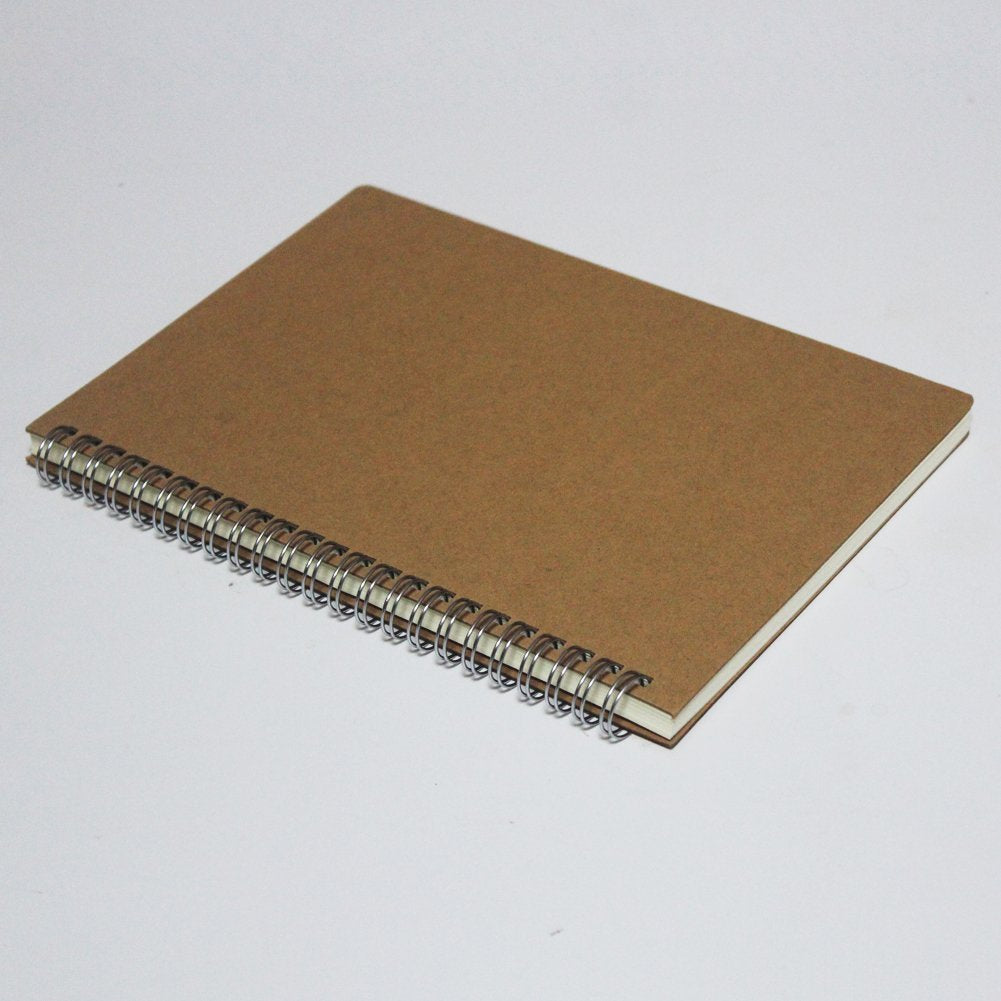 Set of 5 A5 Hardcover Spiral Notebooks with 140 Pages