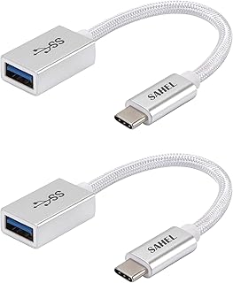 USB C to USB Adapter 2-Pack, Silver