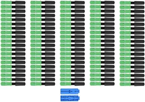 100-Pack SC/APC Fiber Optic Quick Connectors
