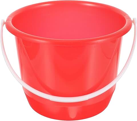 Plastic Water Bucket with Handle, 1.3 Gallon, Portable