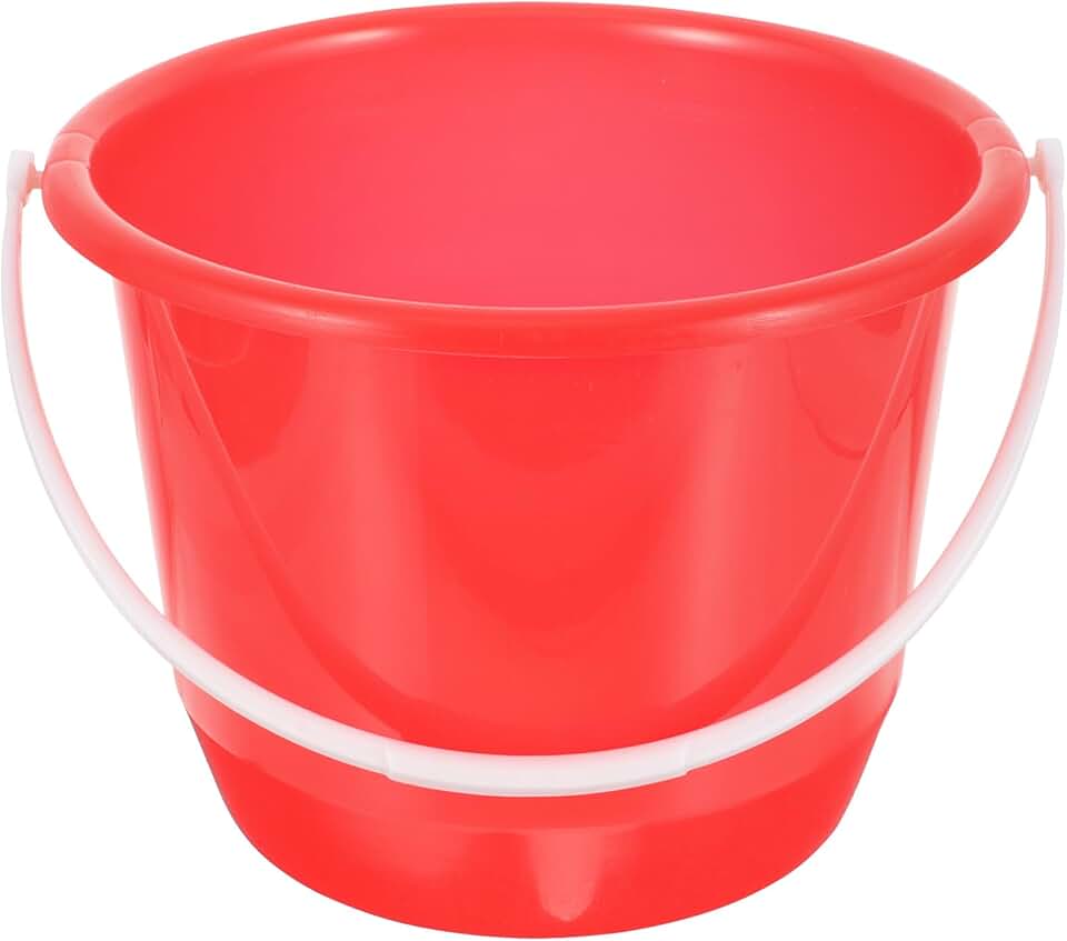 Plastic Water Bucket with Handle, 1.3 Gallon, Portable
