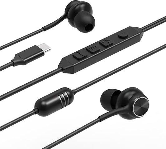 USB-C Wired Stereo Earphones with In-Line Control