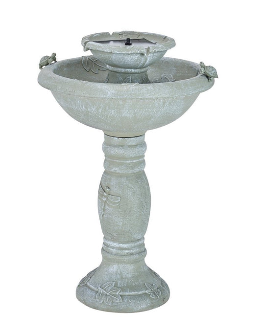 34222RM1 Gray Weathered Stone Country Gardens 2-Tier On-Demand Fountain, Designed for Low Maintenance and Requires No Wiring or Operating Costs,Medium