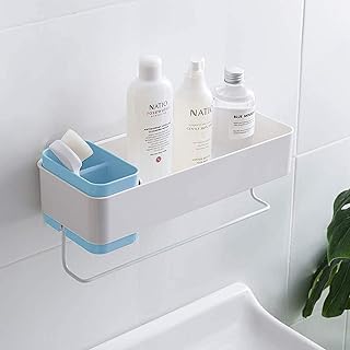 Adhesive Bathroom Mirror Shelf with Basket