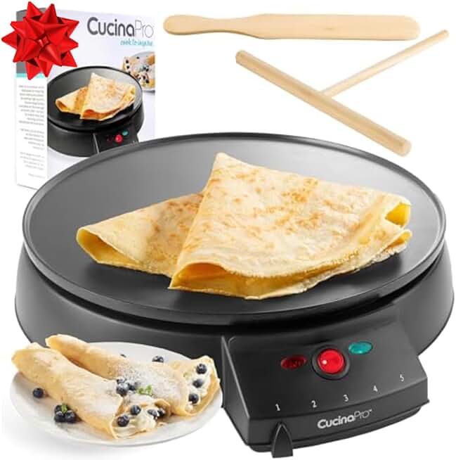 12-inch Non-Stick Electric Griddle and Crepe Maker
