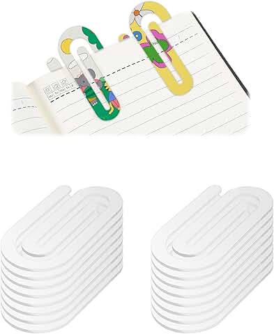 12 Acrylic Paper Clips for DIY and Office Use