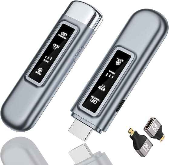 Wireless 4K HDMI Extender for PC, Camera, TV, Projector