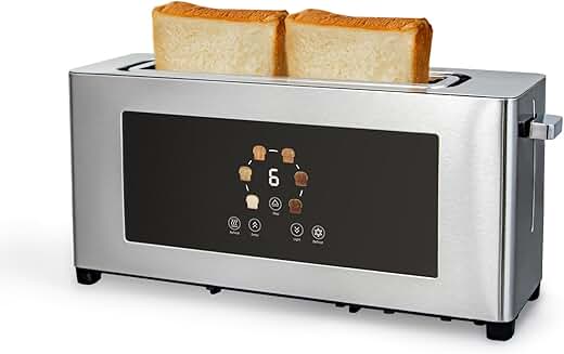 Slim 2-Slice Toaster with Touch Screen and Wide Slots