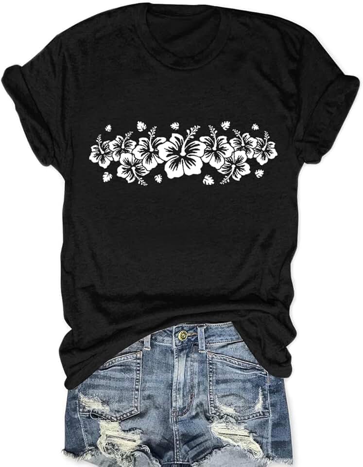 Women’s Boho Wildflower Short Sleeve T-Shirt