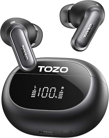 Wireless Noise Cancelling Earbuds with Waterproof, Long Battery