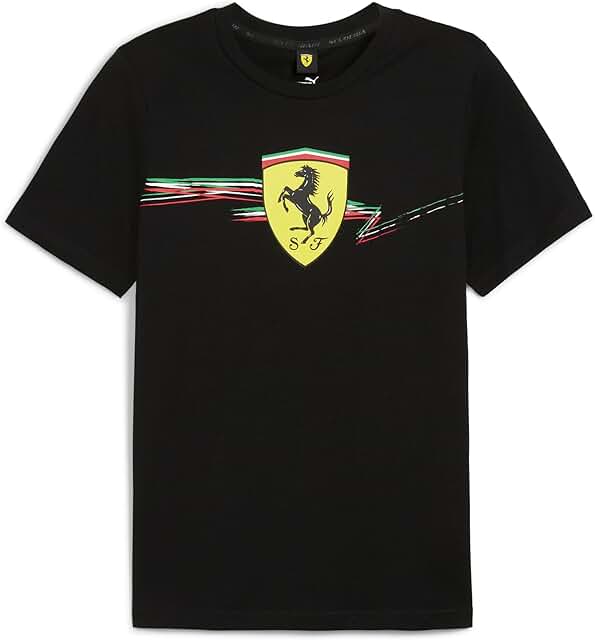 Men's Black Race Shield T-Shirt, Size L