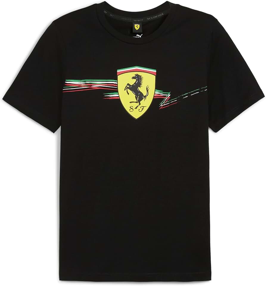 Men's Black Race Shield T-Shirt, Size L