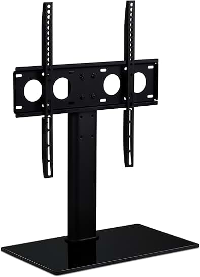 Adjustable Black TV Stand for 27-55 Inch Screens