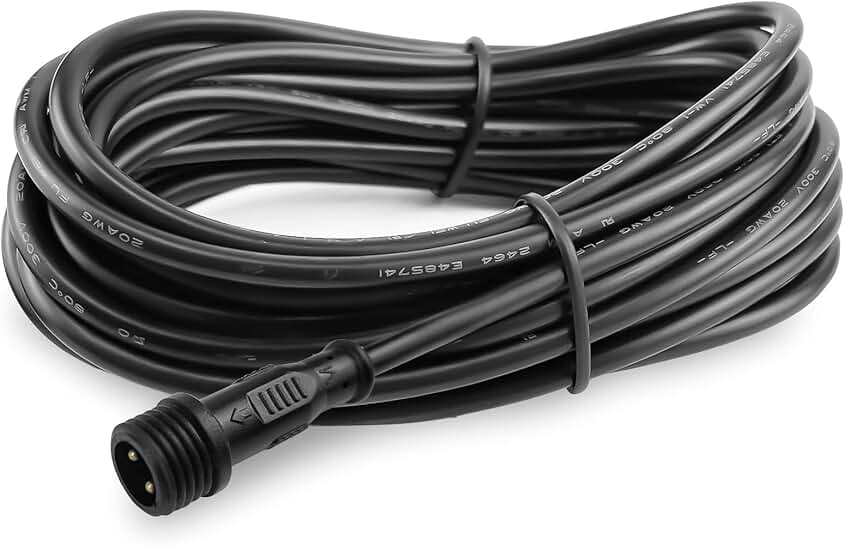 20 Gauge Silicone Wire, 33 ft, Black, Flexible, Tinned Copper