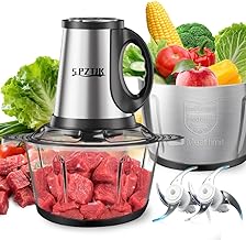 3-Speed Electric Food Processor with 2 Bowls