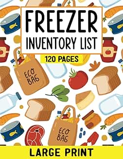 Freezer Inventory List and Tracker Log Book