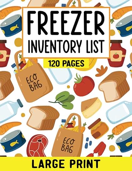 Freezer Inventory List and Tracker Log Book