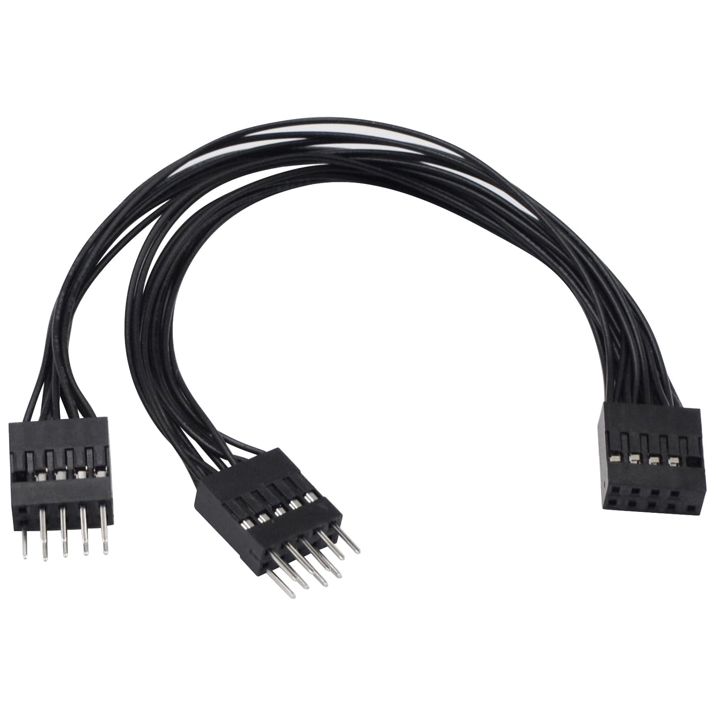 USB Splitter Cable, 5 Inch, 2.0, 9Pin Female to Dual 9Pin Male