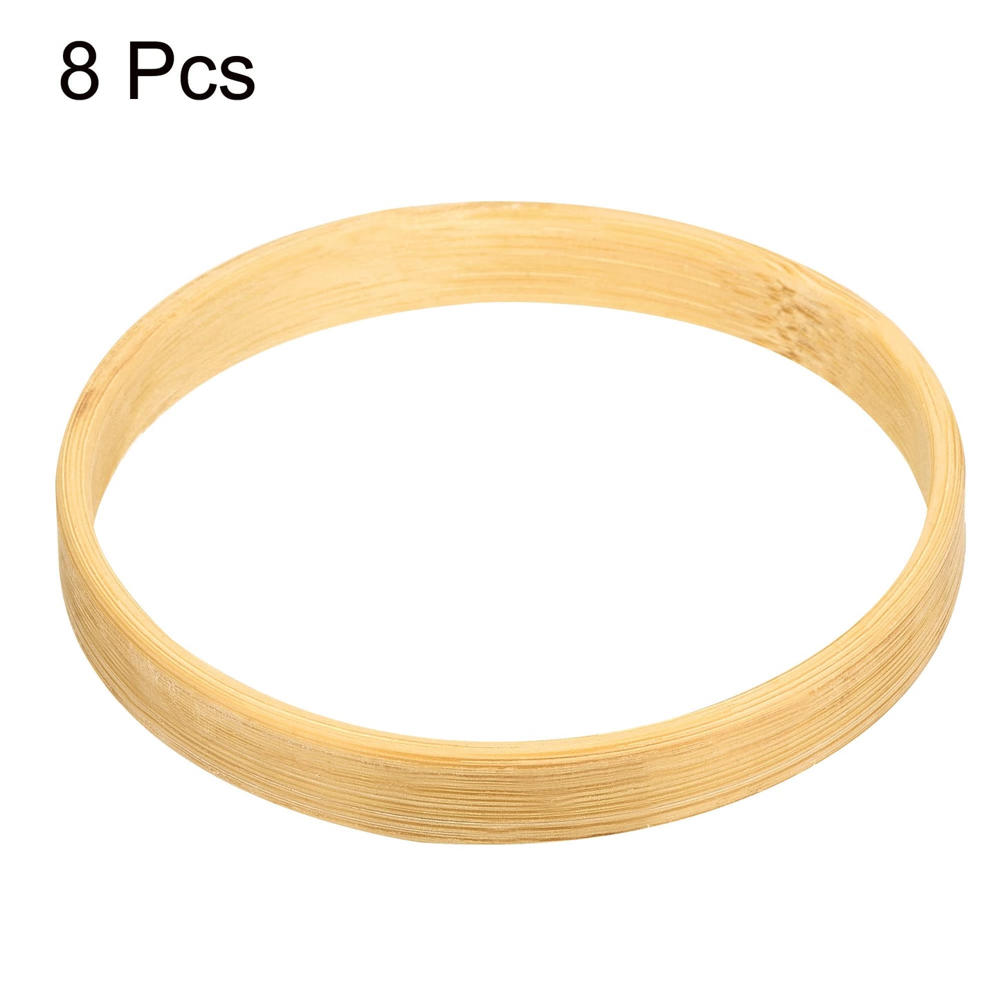 Eco-Friendly 3.1" Bamboo Floral Hoop Set - 8 Pack