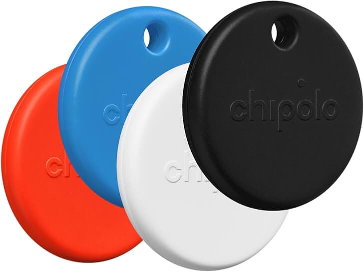 Colorful Bluetooth Tracking Tags with Alerts, 4 Pack
