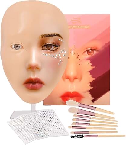 Silicone Makeup Practice Face for Beginners and Artists
