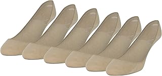 Six Pairs of Women's Padded No Show Socks