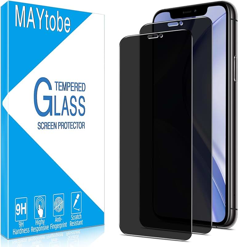 Two tempered glass screen protectors for iPhone models