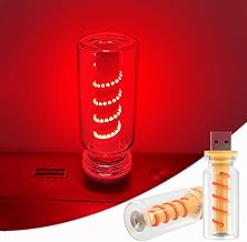 Red USB touch dimmable interior car light, 2-pack