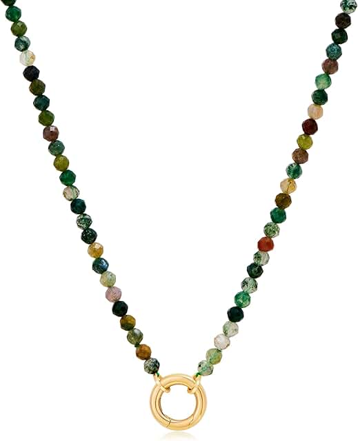 Colorful Beaded Stone Choker Necklace for Women