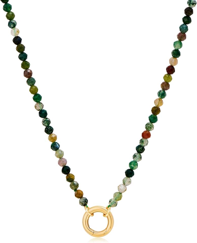 Colorful Beaded Stone Choker Necklace for Women