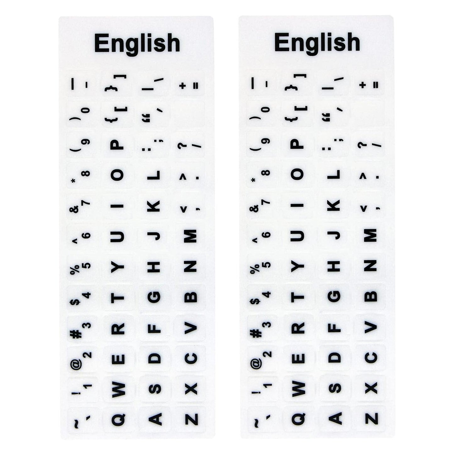 Two English Keyboard Stickers for PC and Mac