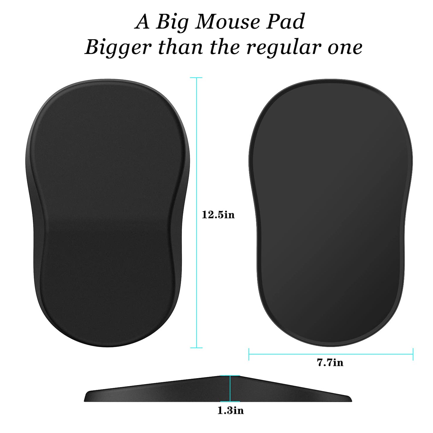 Ergonomic Mouse Pad Wrist Support,Pain Relief Mouse Pads with Wrist Rest,Entire Memory Foam Mouse Pad with Non-Slip PU Base,Comfortable Mousepad Perfect for Office & HomeBlack