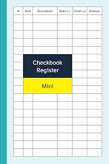 Mini Pocket Checkbook Register for Transactions