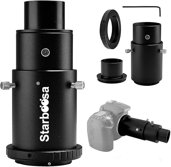 Telescope Camera Adapter for Prime-Focus or Eyepiece Photography