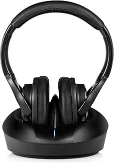 Wireless Over-Ear TV Headphones with Rechargeable Battery