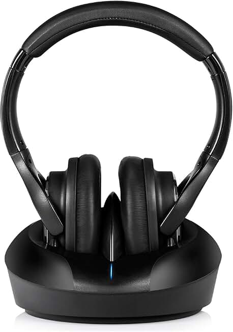 Wireless Over-Ear TV Headphones with Rechargeable Battery