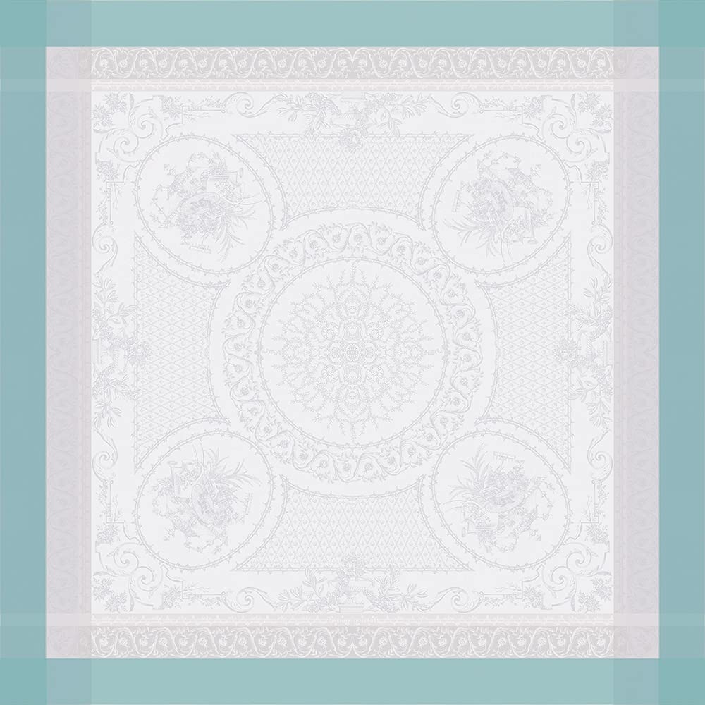 Thiebaut Jardin De La Reine Tablecloth, 69"x143", Celadon