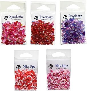 Valentine's Day Embellishment Set with Gems, Pearls, and Sequins