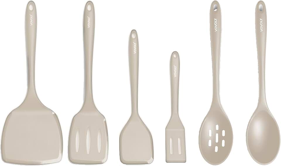 Silicone Spatula and Spoon Set for Non-Stick Cookware