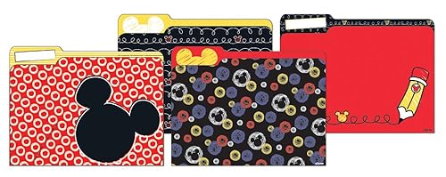 Colorful Mickey Mouse File Folders