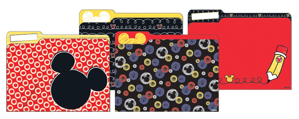 Colorful Mickey Mouse File Folders