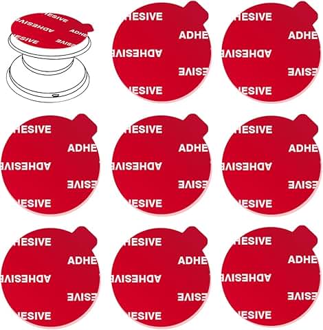 Set of 8 clear double-sided adhesive pads for phone mounts